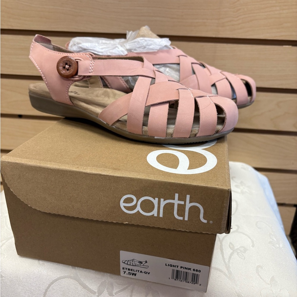 Earth Women's Blush Pink Strappy Sandals
